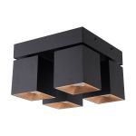 D'Lite Ceiling Light Kubo Aluminium Black | IP20 - Suitable for 4x GU10
