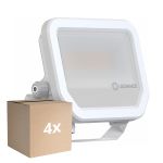 Multipack 4x Ledvance LED Floodlight Aluminium White 17W 2200lm 100D - 830 Warm White | IP66 - Symmetrical