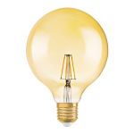 Osram Vintage 1906 LED E27 Globe Filament Gold 125mm 6.5W 650lm - 824 Extra Warm White | Dimmable - Replaces 50W