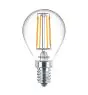 Philips Corepro LED Lustre E14 Ball Filament Clear 4.3W 470lm - 840 Cool White | Replaces 40W