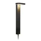 Nordlux Solar Garden Light Rica Square Stainless Steel Black 4.5W 380lm - 830 Warm White |Motion And Light Sensor