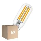 Multipack 6x Osram LED Special E14 Tubular Bulb T26 Filament Clear 6.5W 730lm - 827 Extra Warm White | Dimmable - Replaces 55W