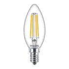 Philips Corepro LED Candle E14 Filament Clear 6.5W 806lm - 827 Extra Warm White | Replaces 60W