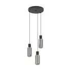Eglo Pendant Maione Steel Black | IP20 - Suitable for 3x E27 